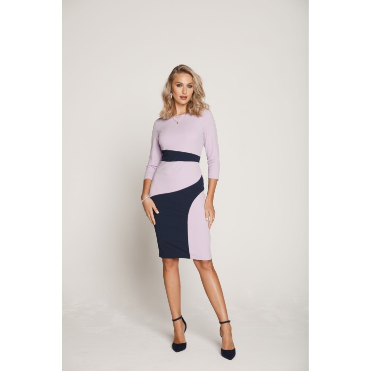 Tia Navy & Lilac dress