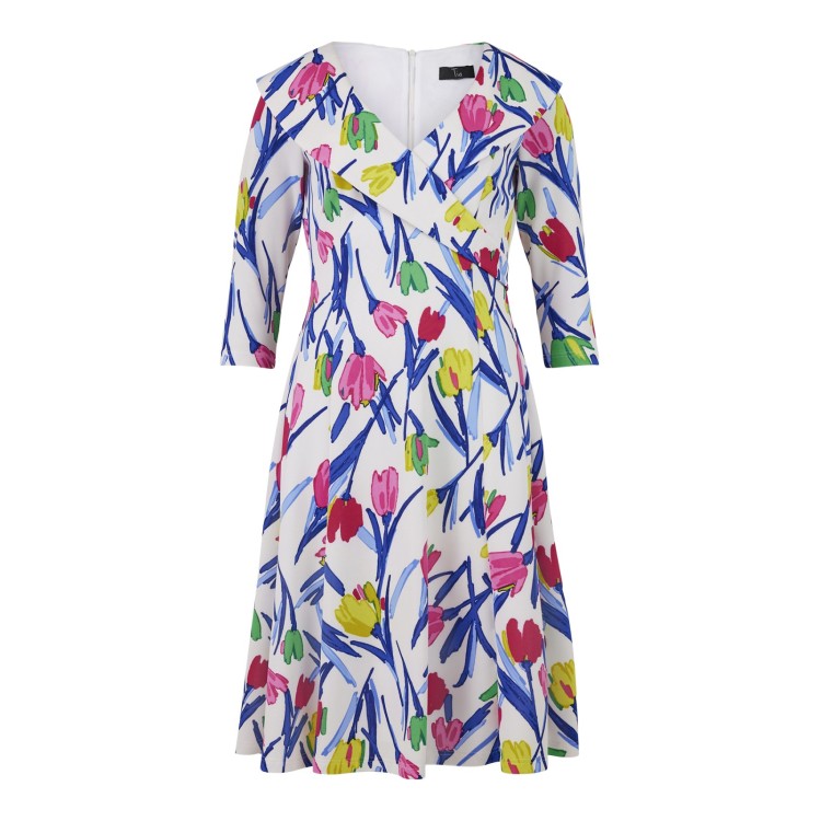 Tia tulip print dress flared dress