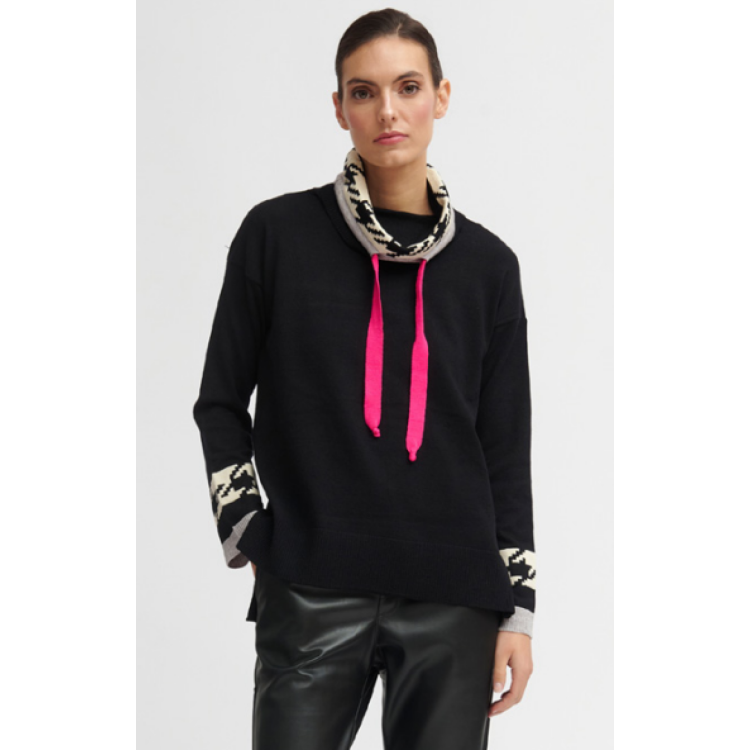 Tinta Dalida draw string neck sweater