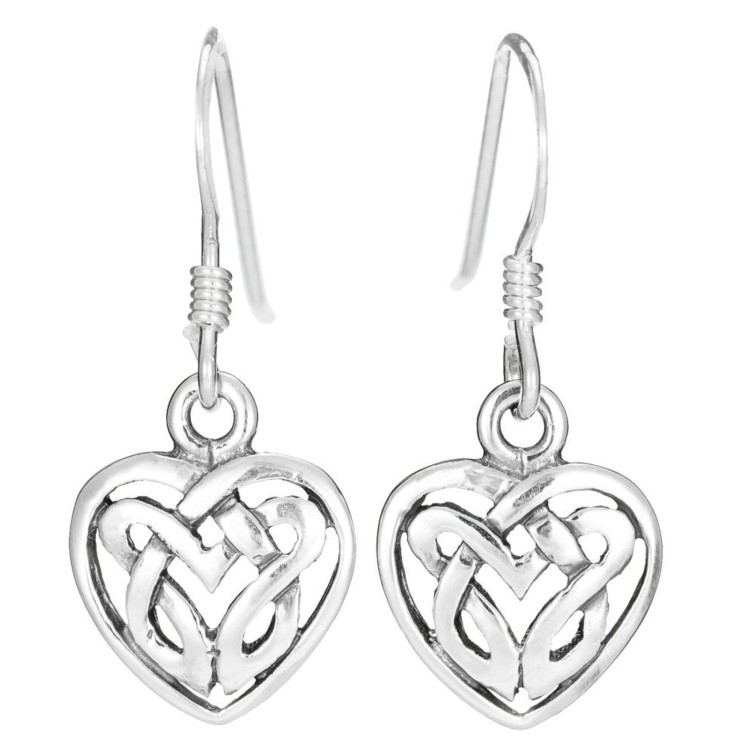 Toucan Celtic Heart Earrings 5875