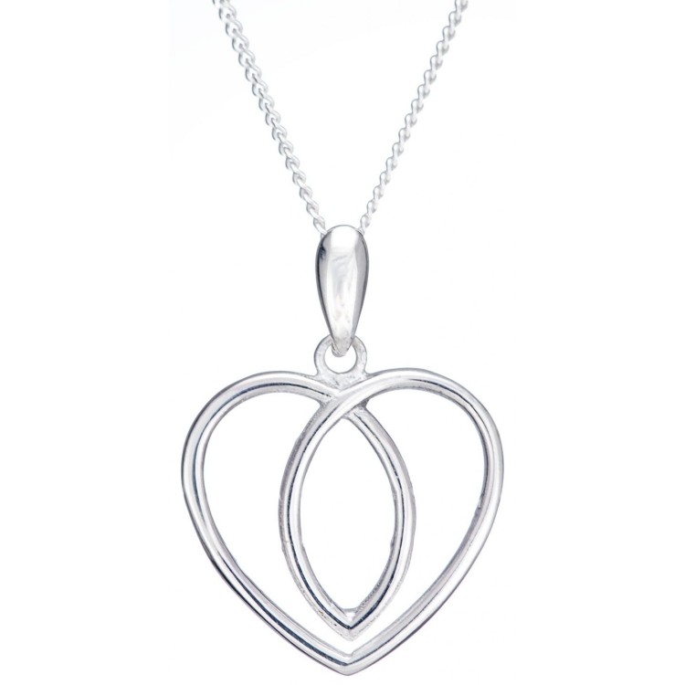 Toucan cut out heart necklace