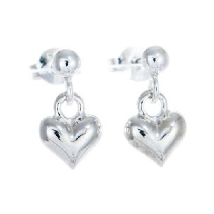 Toucan small heart puff earring. 5551