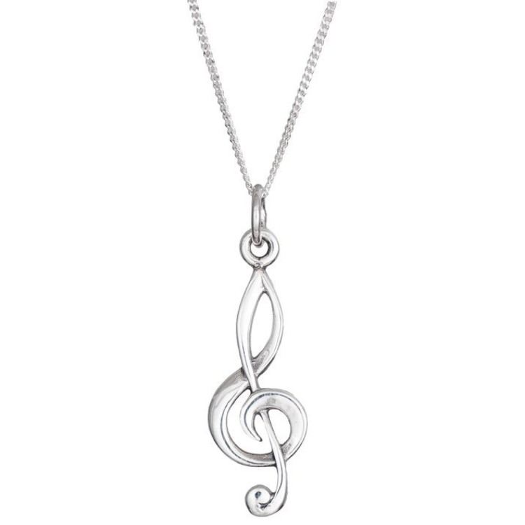 Toucan Sterling Silver Treble Clef Necklace 5633
