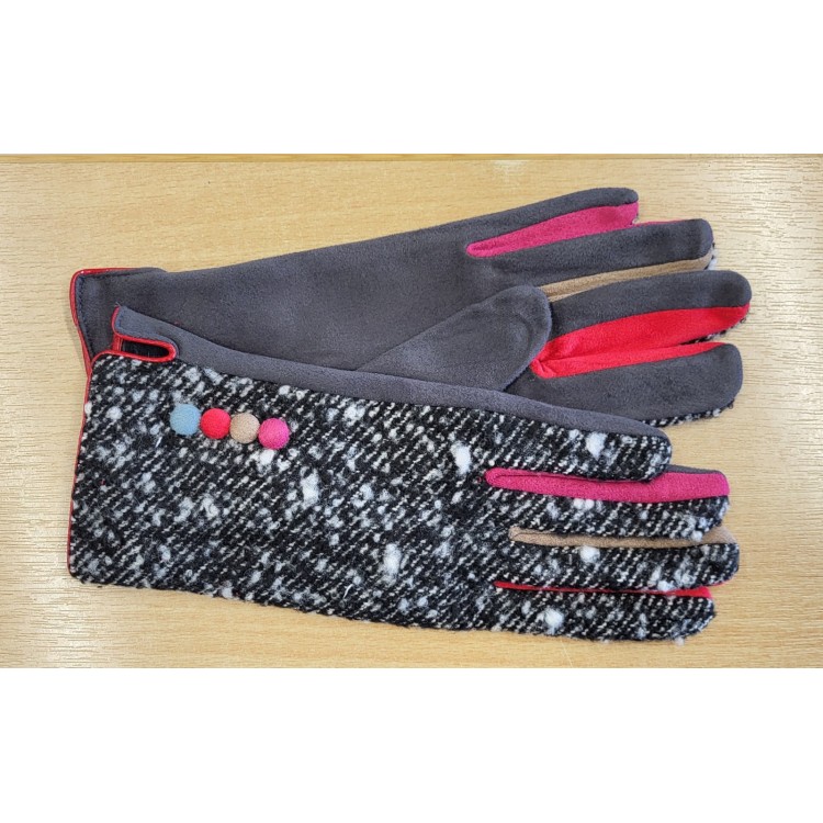Tweed style glove