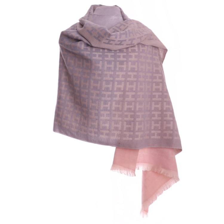 Zelly 2 Tone Reversible H Print Scarf