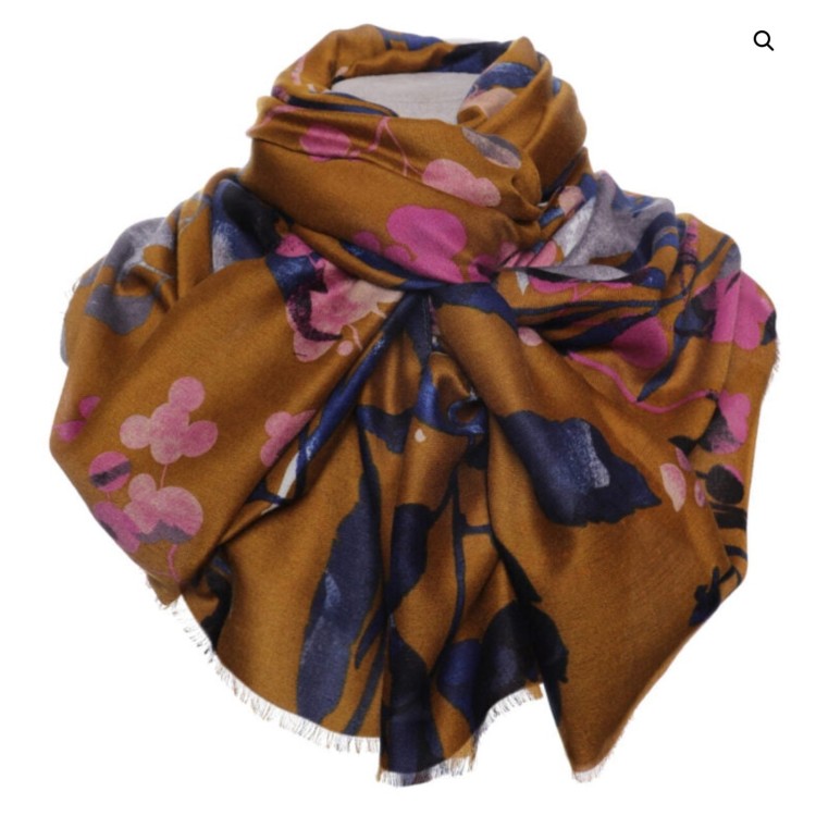 Zelly abstract floral scarf